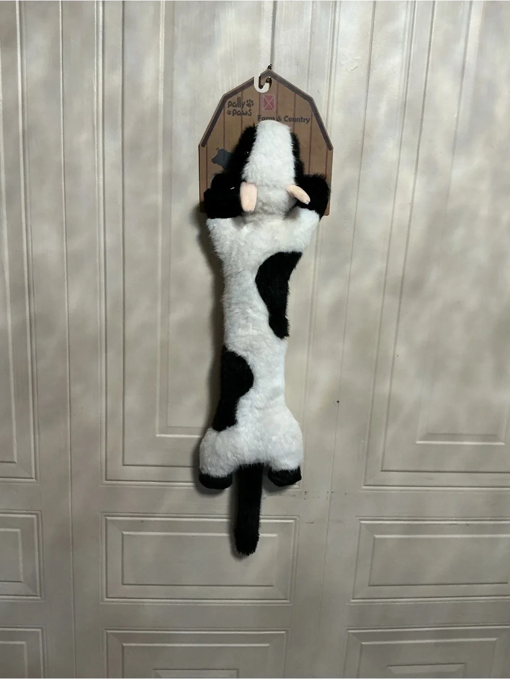 Brand New Pally Paw Long Body  Cow Dog Toy Clinker & Squeaker 24”